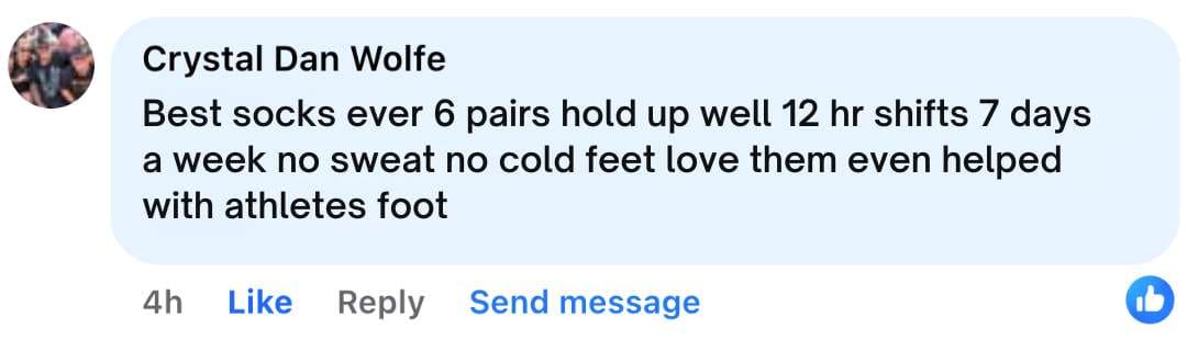 Customer comment from Crystal about all-day comfort