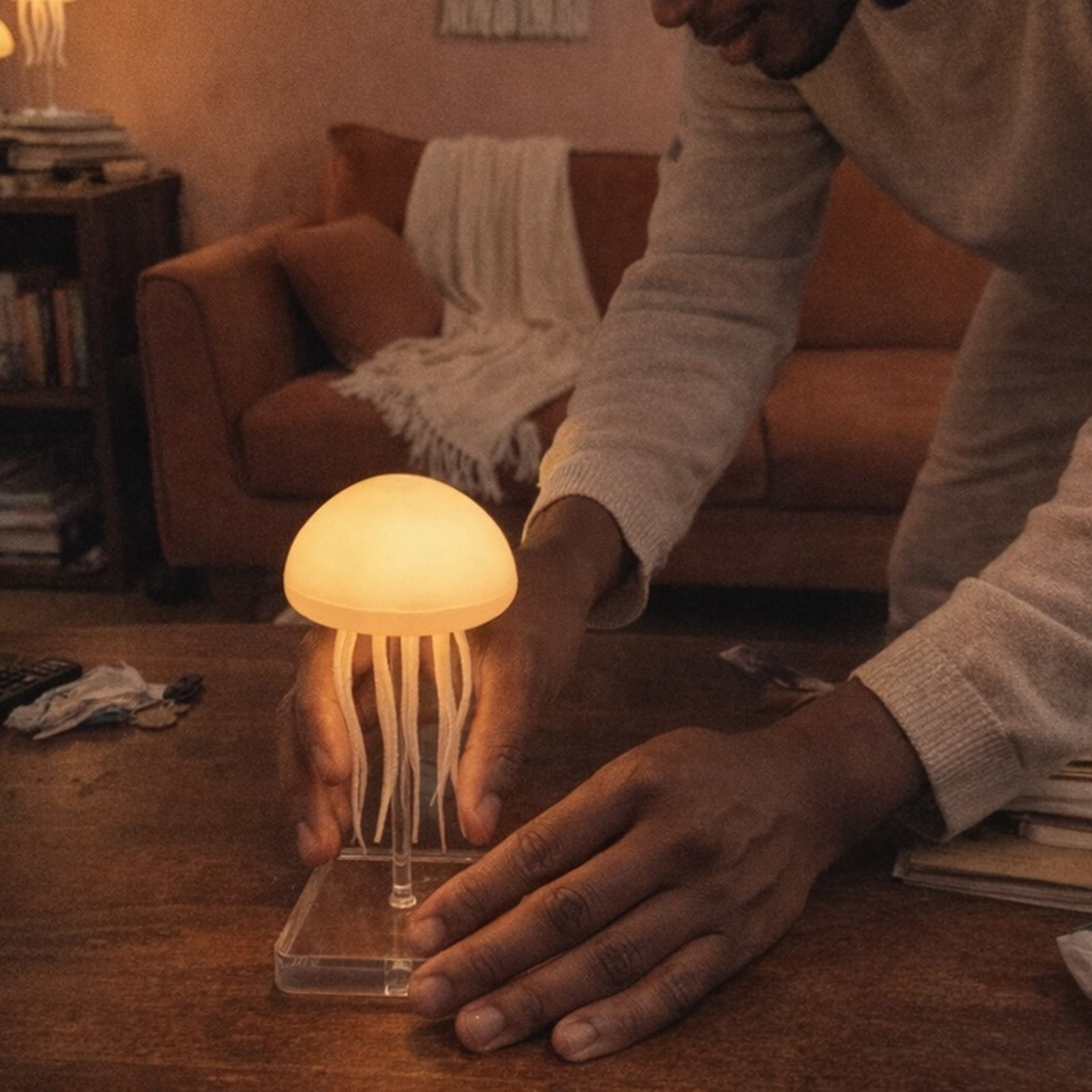Indoor Dancing Glow Jellyfish lamps shared by @roomforeach
