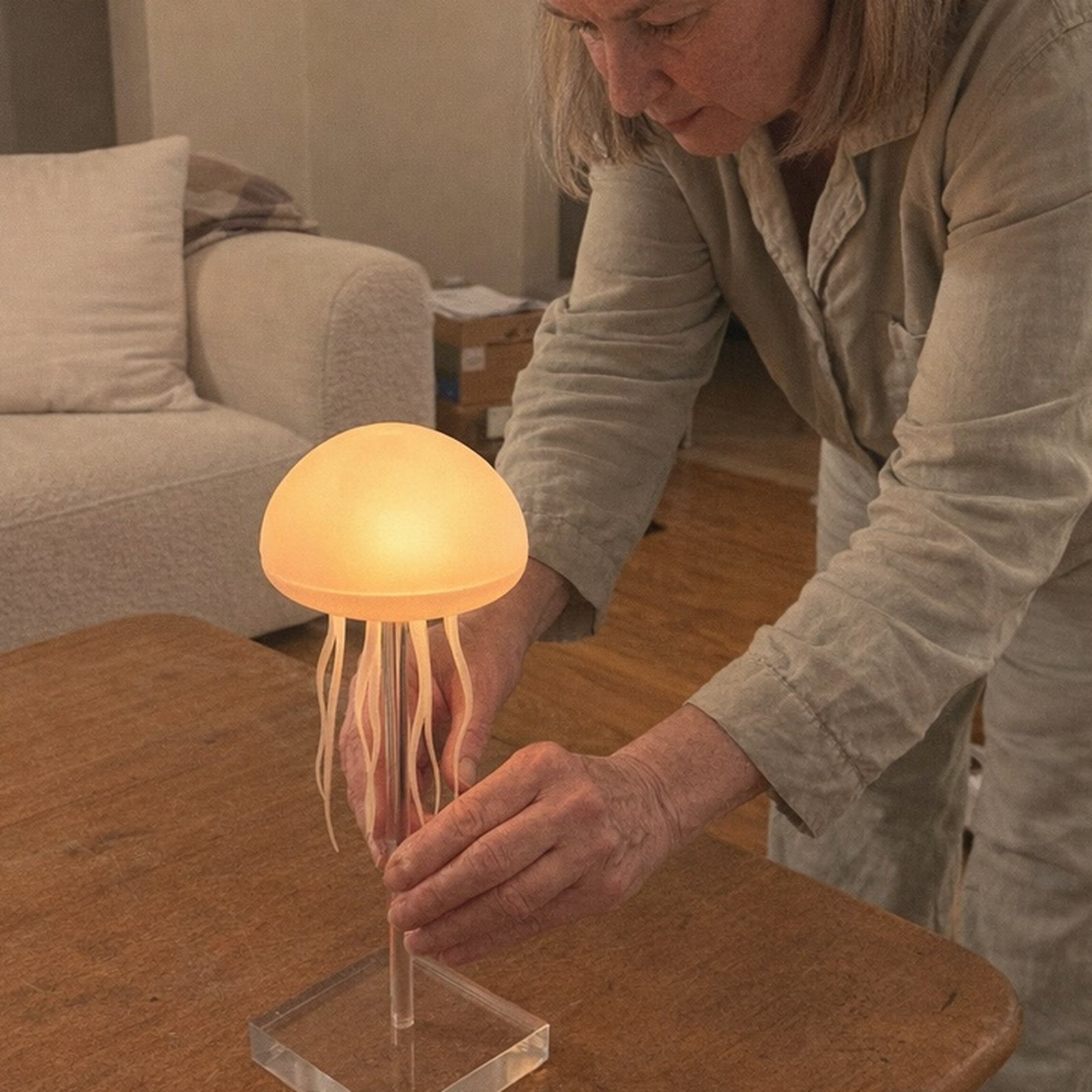 Indoor Dancing Glow Jellyfish lamps shared by @consolejellies