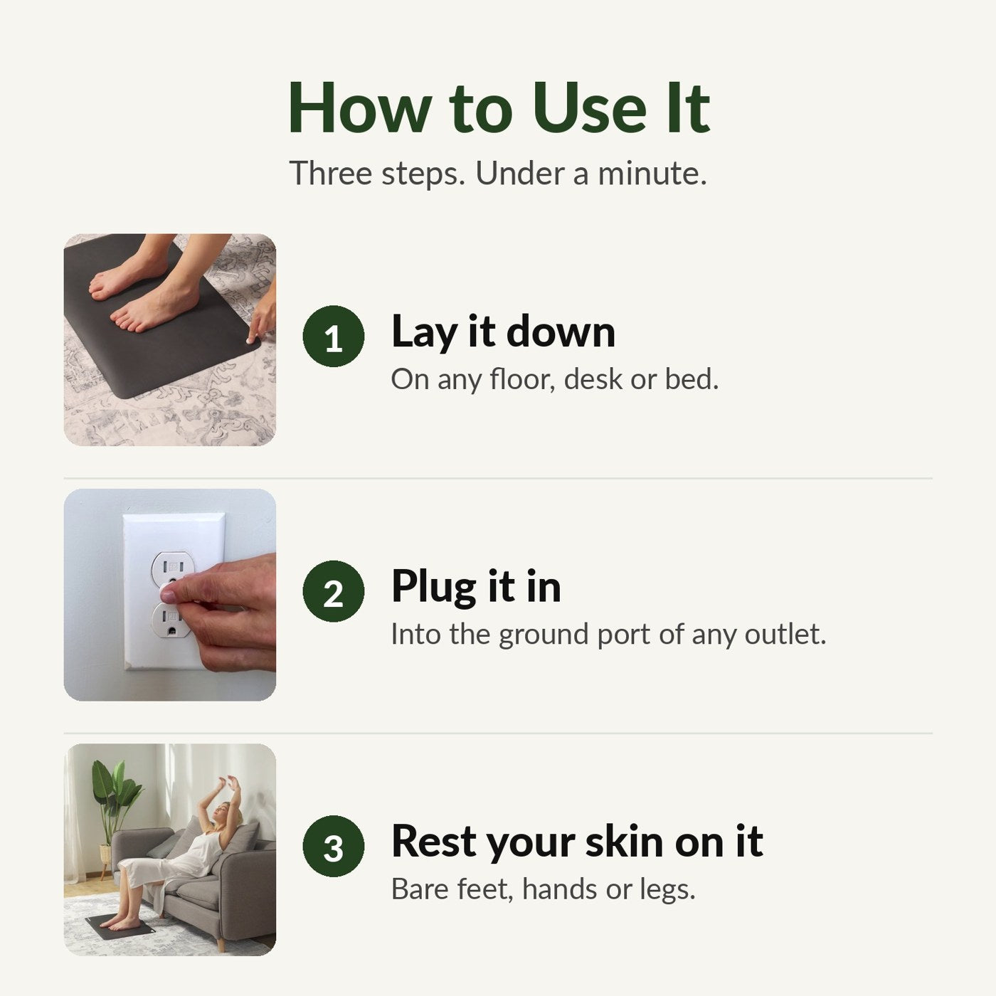 How to use the EarthCircuit Mat in three steps