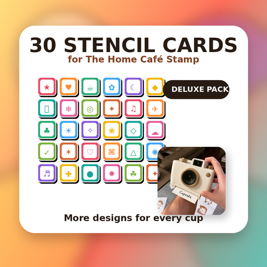 30 Stencil Cards for The Home Café Stamp