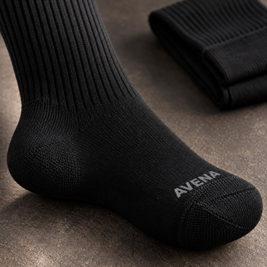 Reinforced knit and toe of an AlpaRelief Compression Sock
