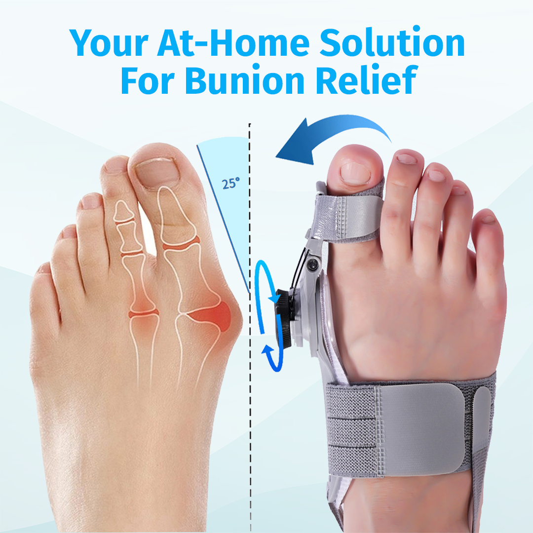 Avena Bunion Fix on a foot, at-home solution for bunion relief