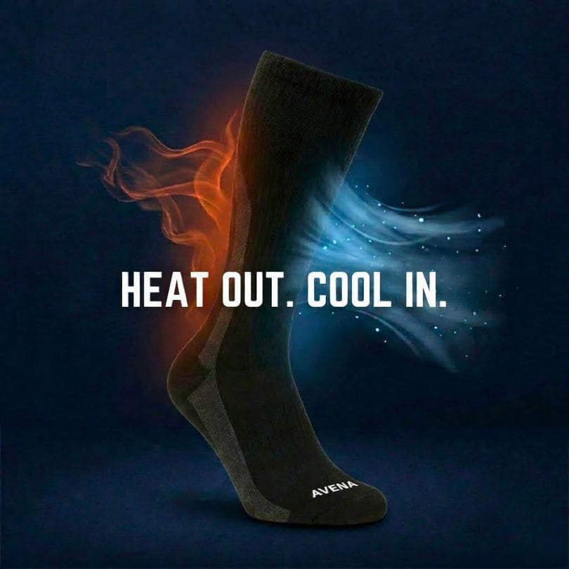 Heat out, cool in: breathable alpaca compression sock
