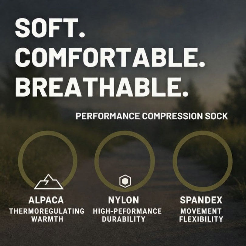 Soft, comfortable and breathable compression sock materials