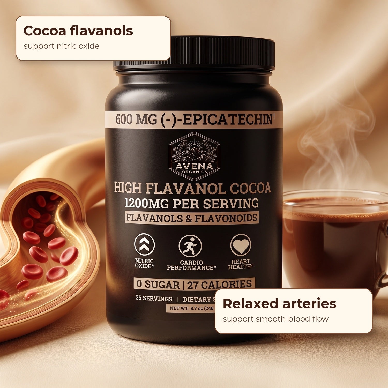 Avena cocoa benefit infographic