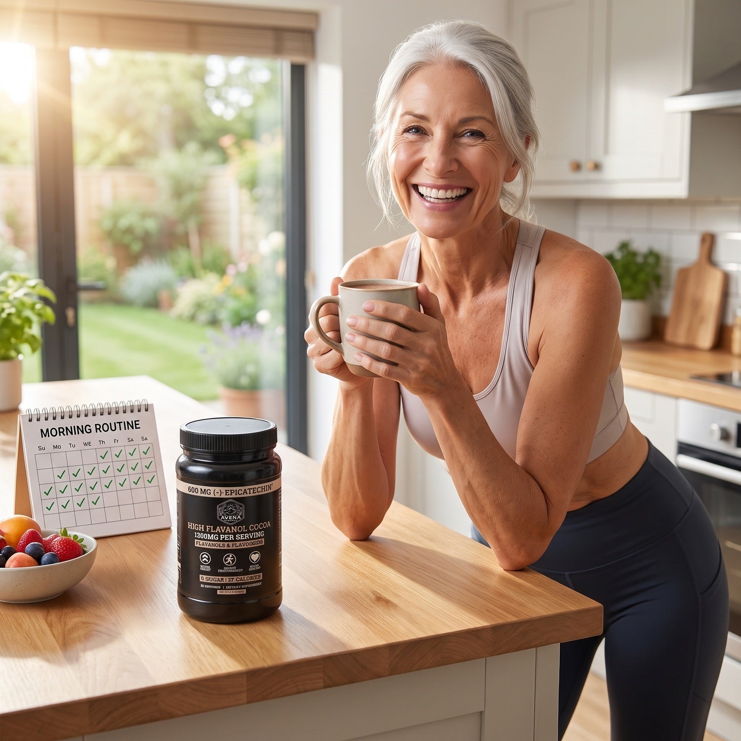 Happy morning cocoa routine with Avena High Flavanol Cocoa