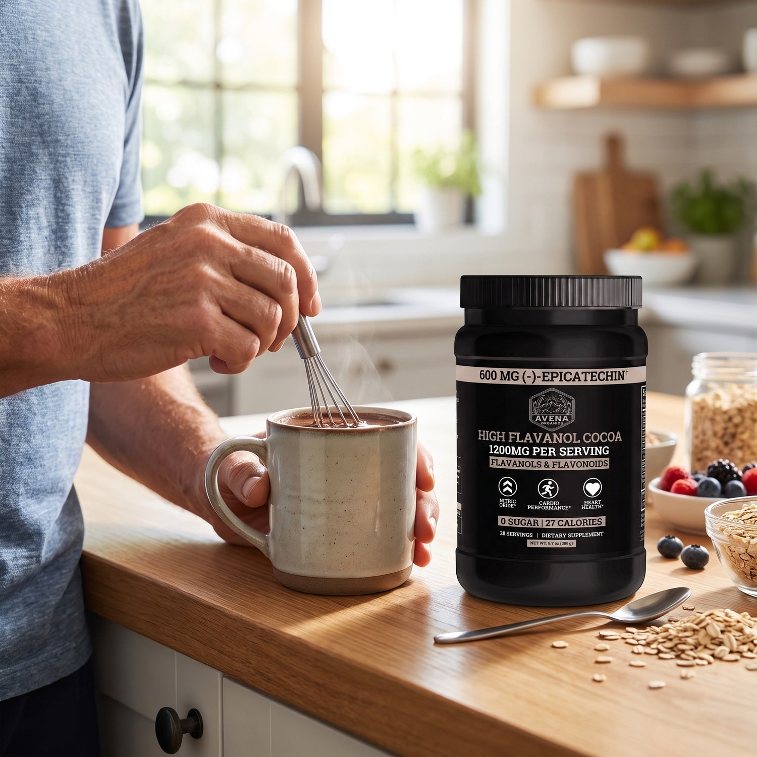 Morning cocoa routine with Avena