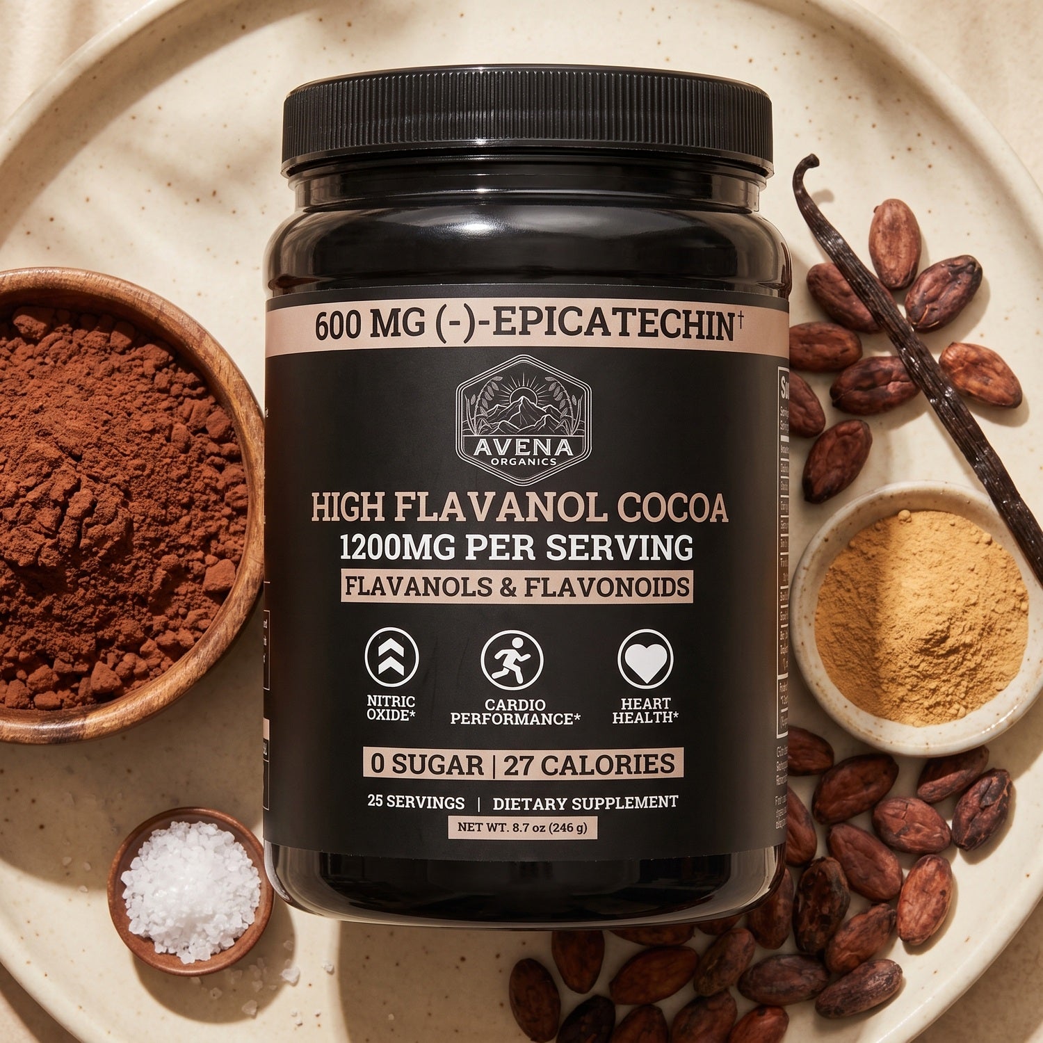 Real cocoa ingredients, clearly shown