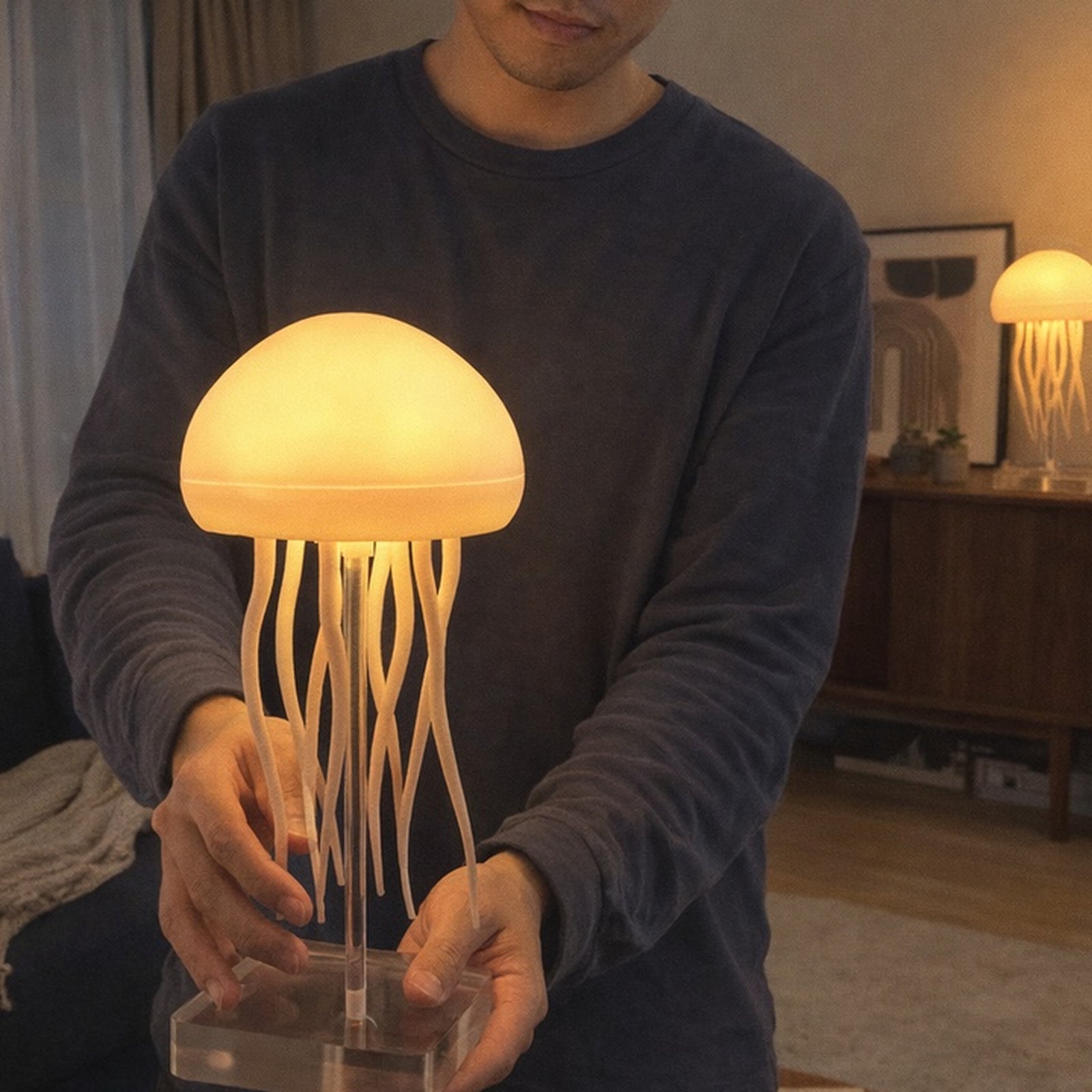 Indoor Dancing Glow Jellyfish lamps shared by @giftedaglow