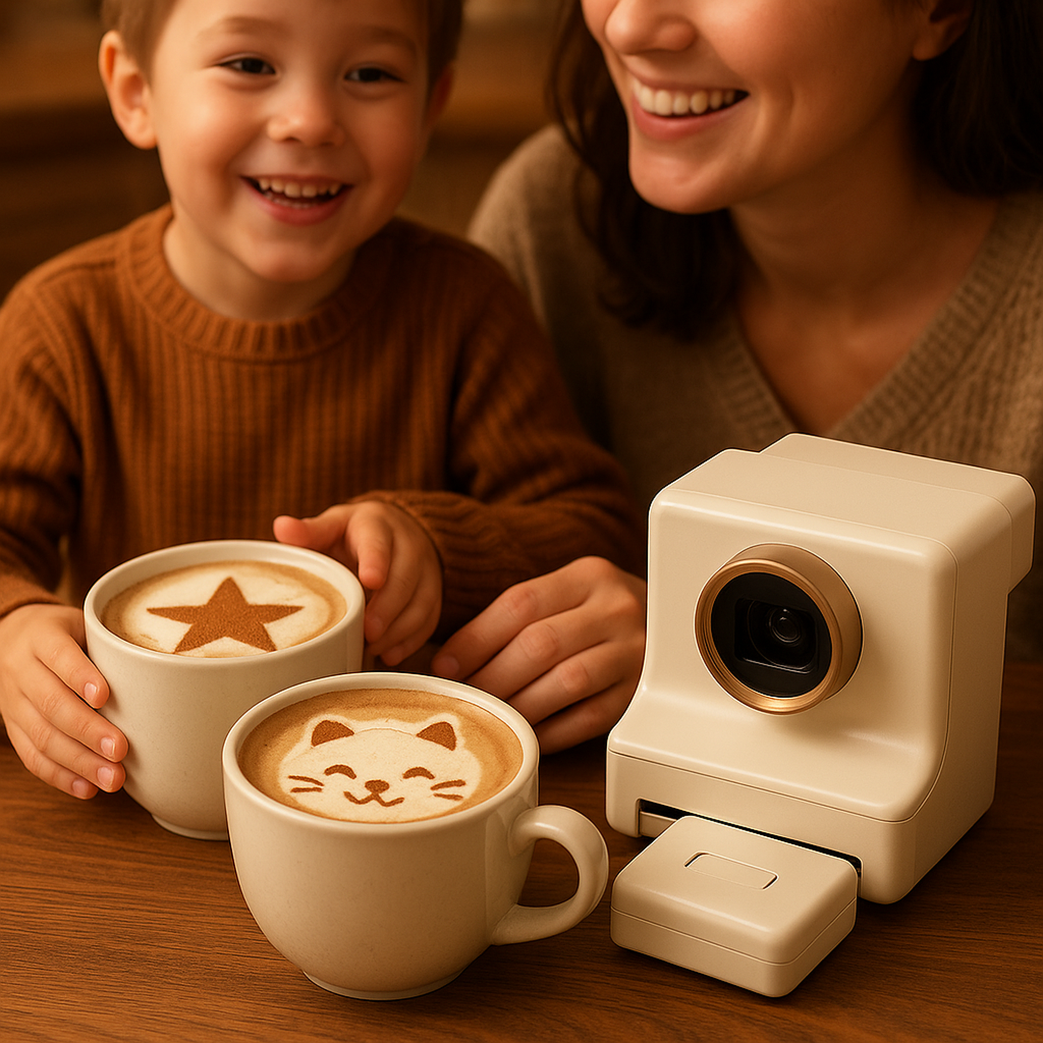 Hot chocolate with a stencil design