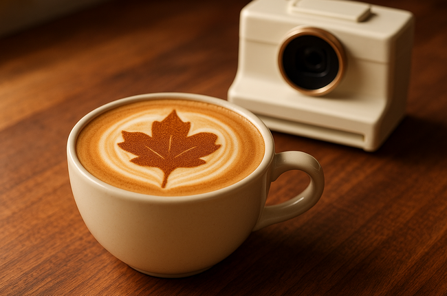 Enjoy your decorated coffee