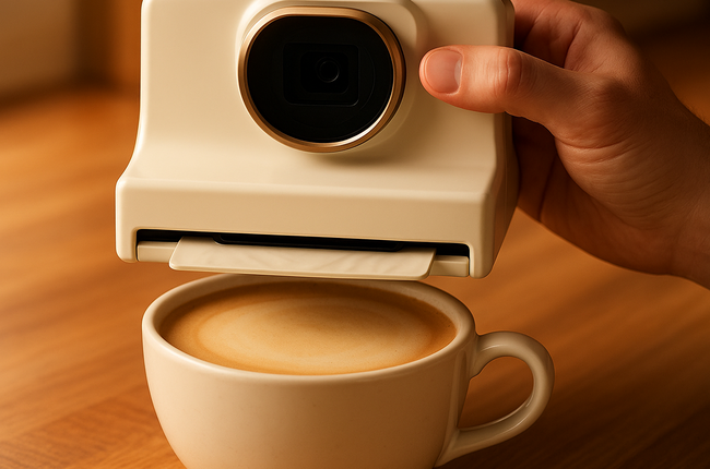 Press the camera